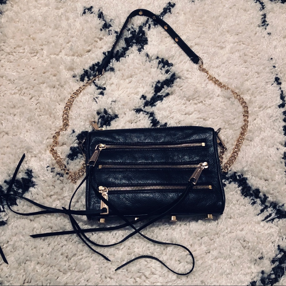 Rebecca Minkoff Triple Zipper Crossbody Black